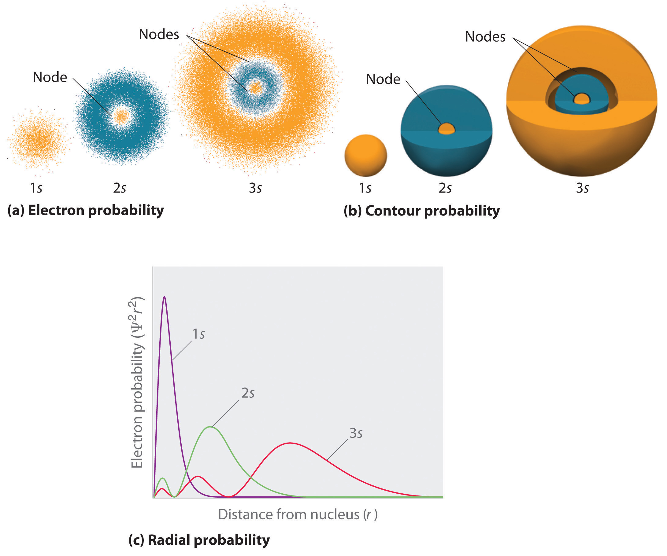 Radial wavefunctions and probability densities