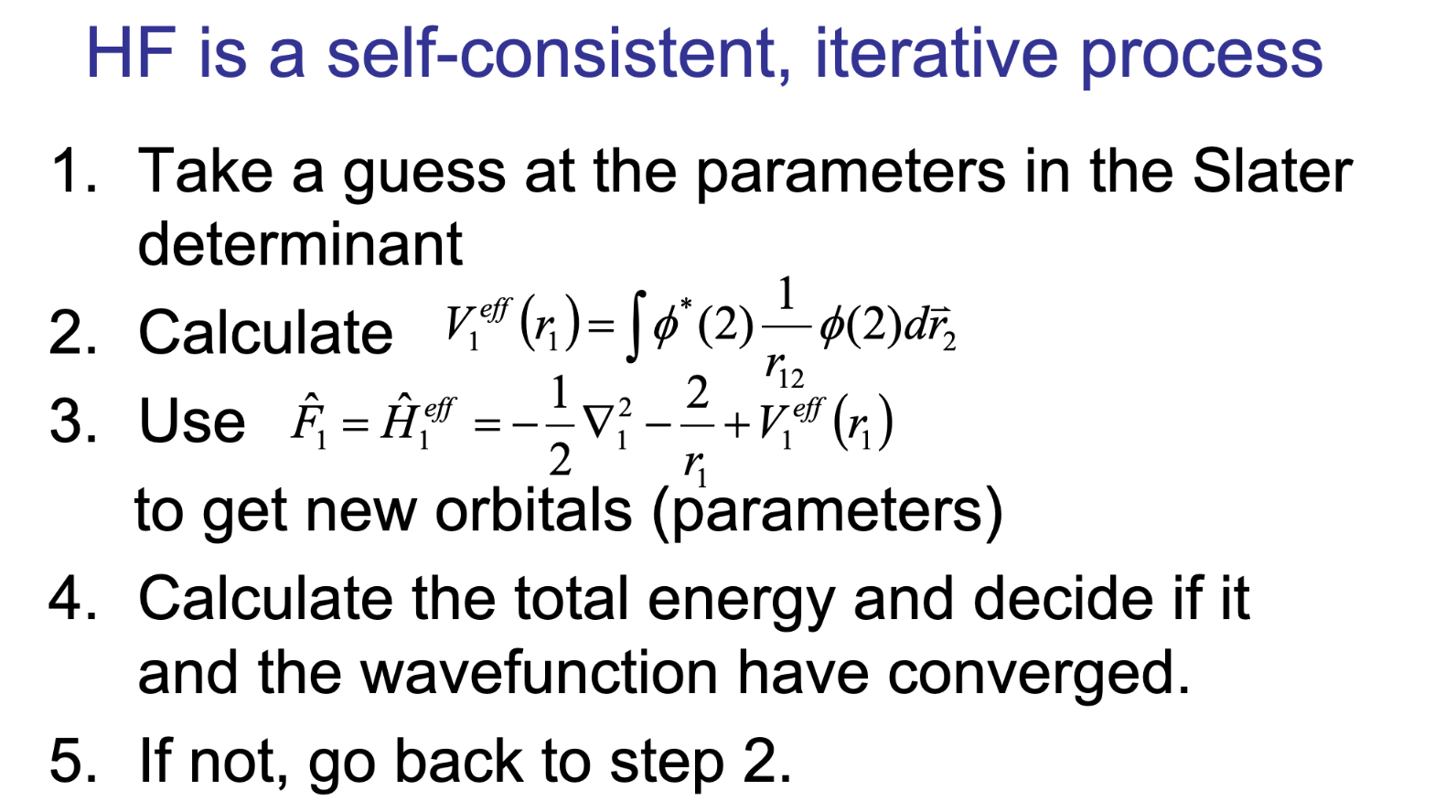 SCF iteration loop